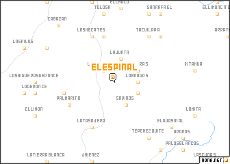 map of El Espinal