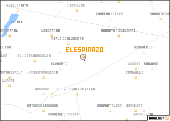 map of El Espinazo