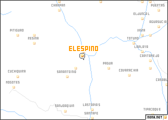 map of El Espino