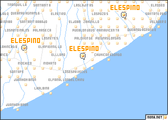 map of El Espino