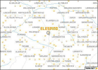 map of El Espino