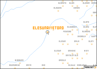 map of Elesun Aiyetoro