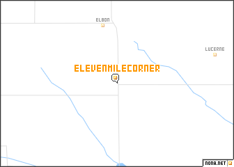 map of Elevenmile Corner