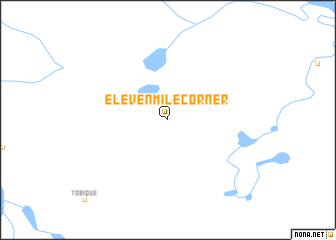 map of Elevenmile Corner