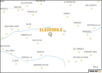 map of Eleven Mile