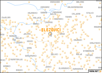 map of Elezovići