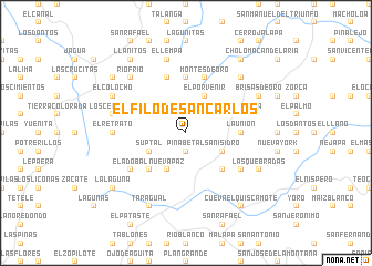 map of El Filo de San Carlos