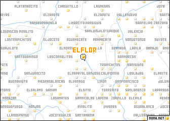 map of El Flor