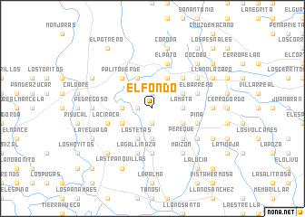 map of El Fondo