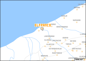 map of El Franco