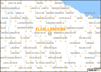 map of El Gallo Arriba