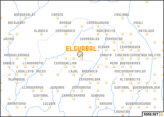 map of El Guabal