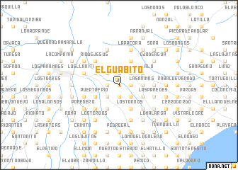 map of El Guabito