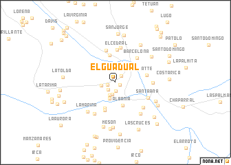 map of El Guadual
