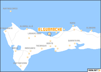 map of El Guamache