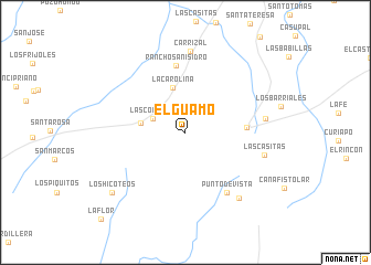 map of El Guamo