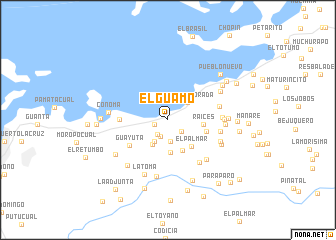 map of El Guamo