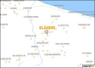 map of El Guamo