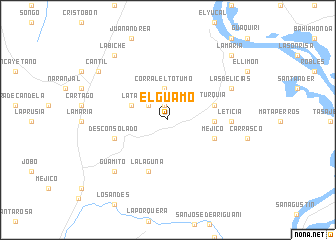 map of El Guamo