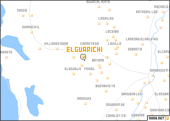 map of El Guarichi