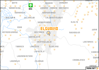 map of El Guavio