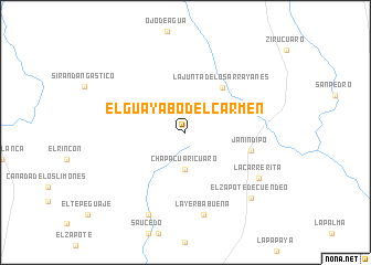 map of El Guayabo del Carmen