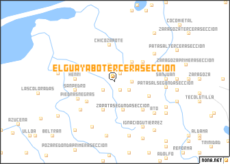 map of El Guayabo Tercera Sección