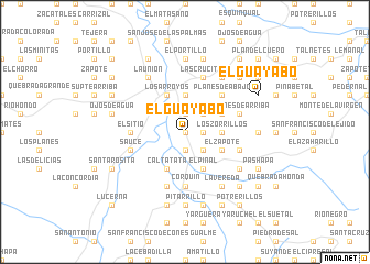 map of El Guayabo