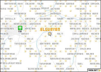 map of El Guayan