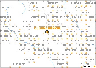 map of El Guazabaral
