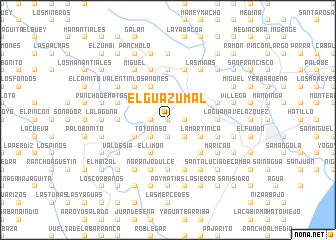 map of El Guazumal