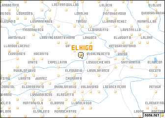 map of El Higo