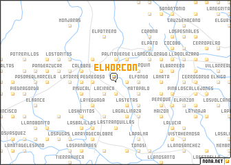 map of El Horcón