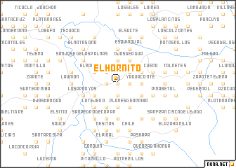 map of El Hornito