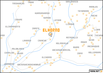 map of El Horno