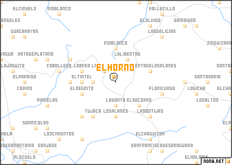 map of El Horno