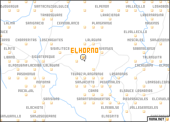 map of El Horno