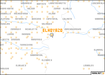 map of El Hoyazo