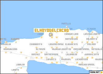 map of El Hoyo del Cacao