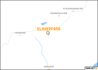 map of El Huérfano