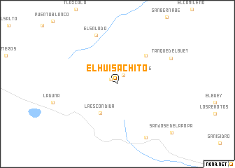 map of El Huisachito
