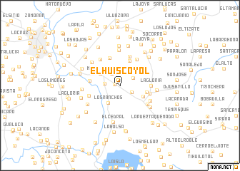 map of El Huiscoyol