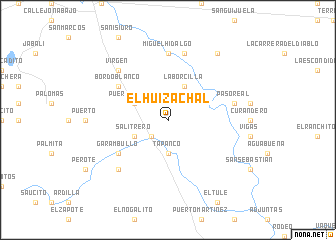 map of El Huizachal