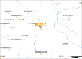 map of El Indio