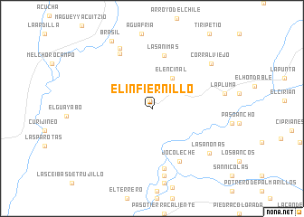 map of El Infiernillo