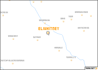 map of Eli Whitney