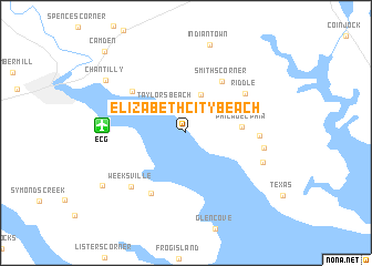 map of Elizabeth City Beach