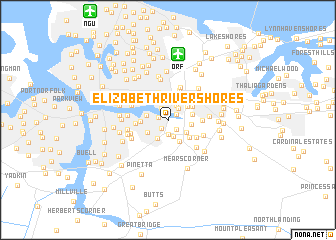 map of Elizabeth River Shores