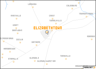 map of Elizabethtown