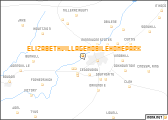map of Elizabeth Village Mobile Home Park